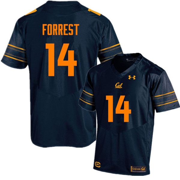 Men #14 Chase Forrest Cal Bears (California Golden Bears College) Football Jerseys Sale-Navy - Click Image to Close